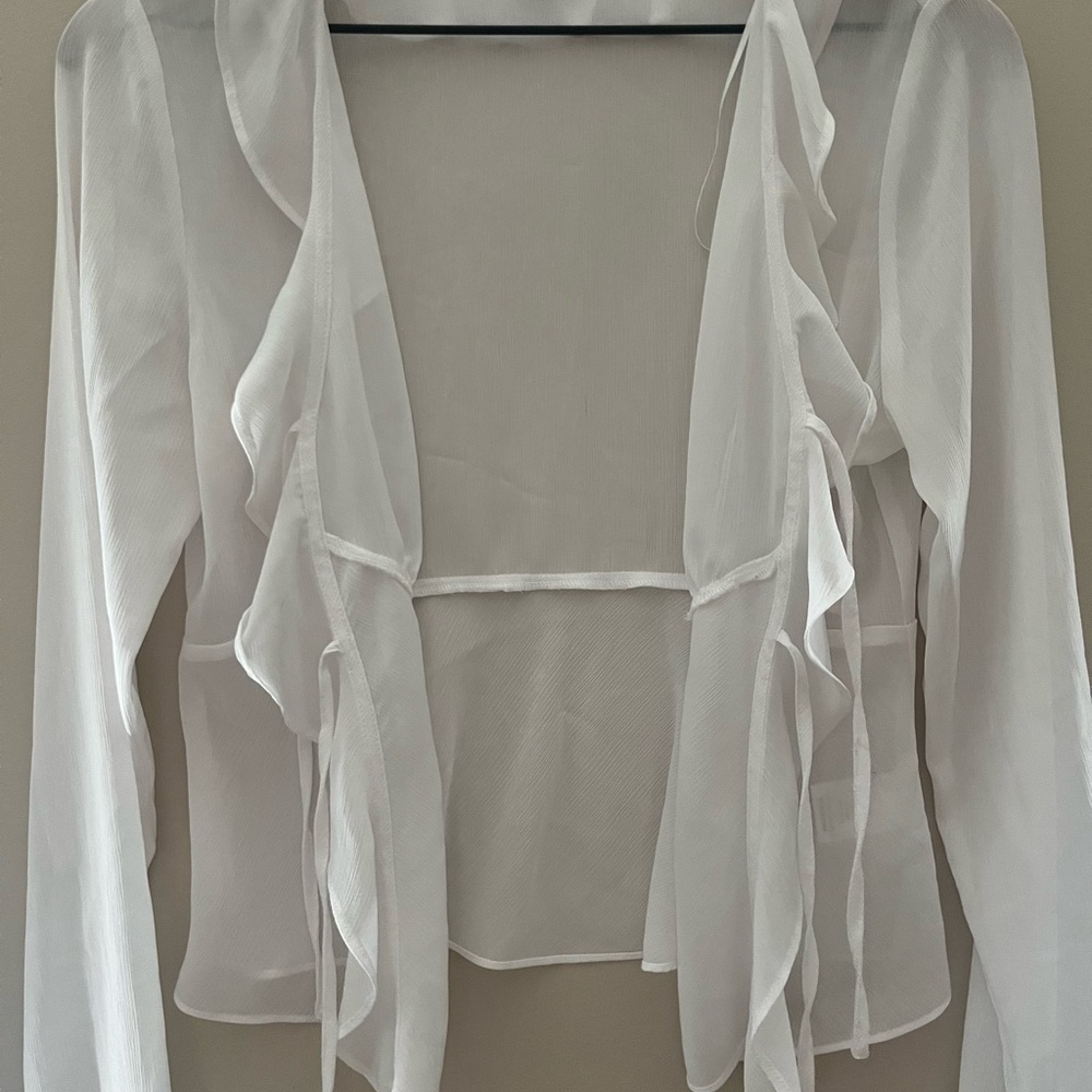 Maison d’Amelie Sheer Blouse Sz S - Picture 3 of 12